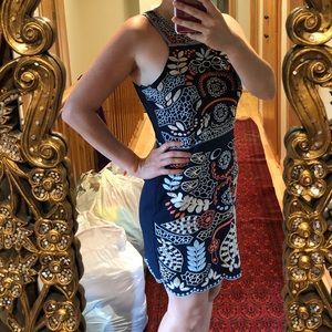 Bohemian embroidered cocktail dress